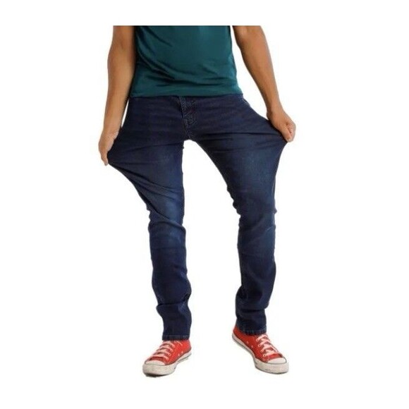 TPJ Slim Thick Men's Stretch Blue Denim Jeans Size W36 L28 - Picture 2 of 13